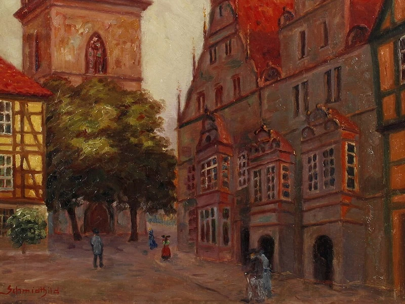 1876-Wilhelm Schmidthild - Vista di Rinteln